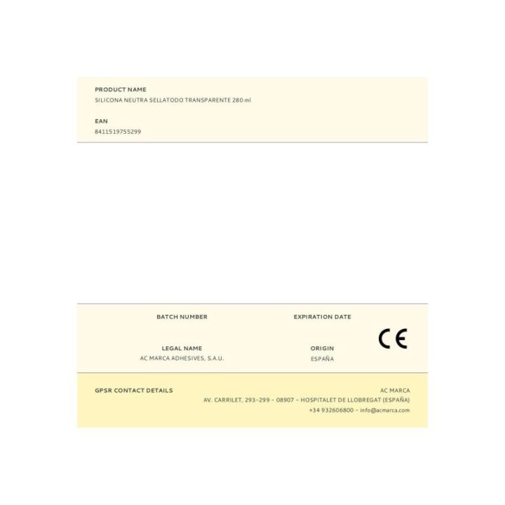 SILICONA NEUTRA SELLATODO TRANSPARENTE 280 ml | HogarLider