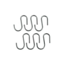 GANCHOS "S" LONARDO CROMADOS 6,5 cm, 6 uds | HogarLider