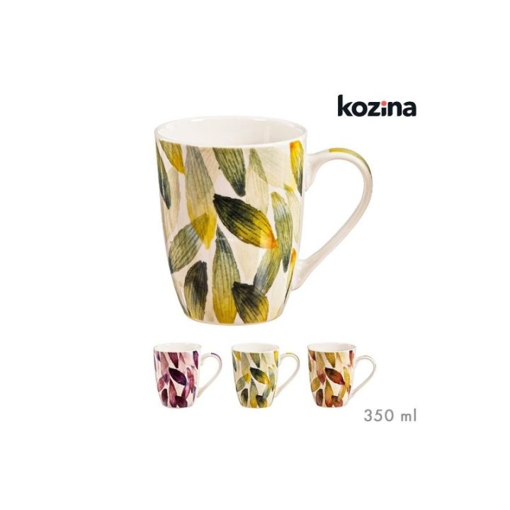 TAZA DISEÑO PLUMAS COLORES SURTIDOS 340 ml | HogarLider