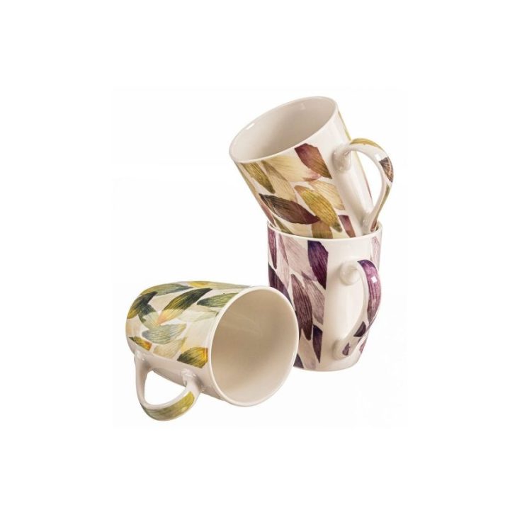 TAZA DISEÑO PLUMAS COLORES SURTIDOS 340 ml | HogarLider