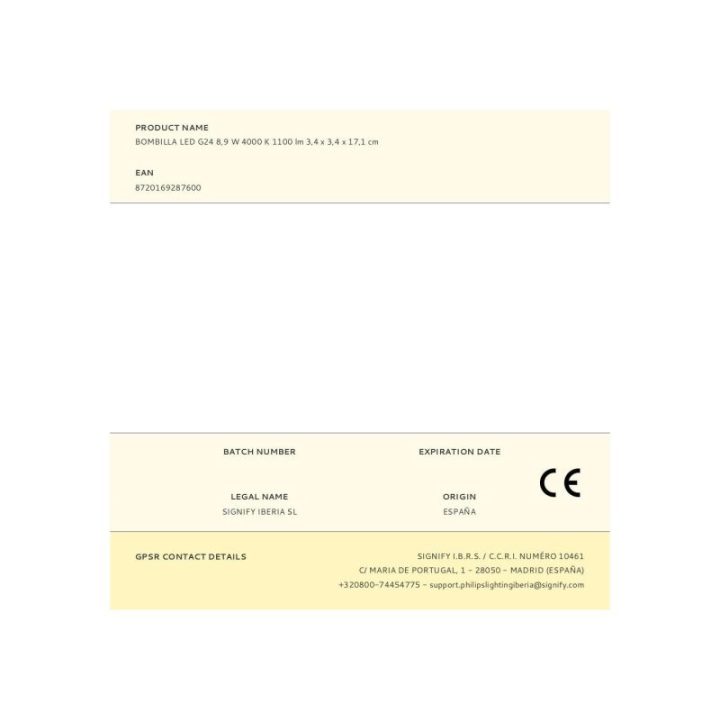 BOMBILLA LED G24 8,9 W 4000 K 1100… · EL3-93600 | HogarLider