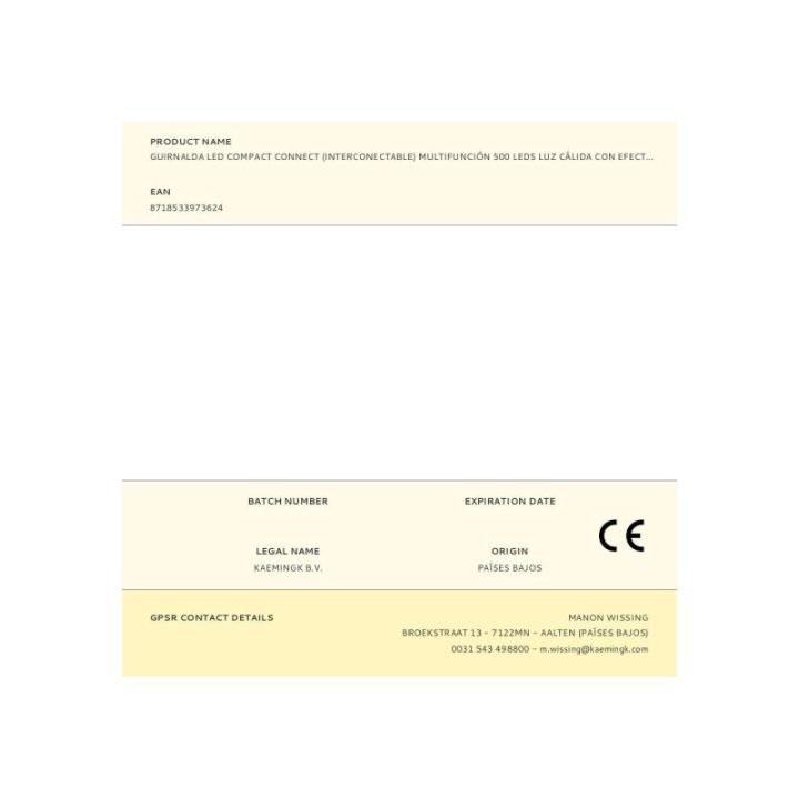 GUIRNALDA LED COMPACT CONNECT… · EL3-72762 | HogarLider