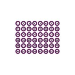 LÁMINA ADHESIVA A4 NUMERADA 1-48 MORADO EDM | HogarLider