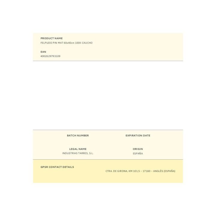 FELPUDO PIN MAT 100% CAUCHO, 60 x 40 cm | HogarLider