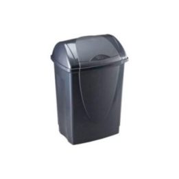 PAPELERA CON TAPA, GREENLOOP GRIS ANTRACITA 10 l | HogarLider