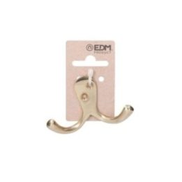 COLGADOR DOBLE DE LATÓN PULIDO 7,5 x 5 cm | HogarLider