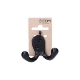 COLGADOR DOBLE DE FORJA NEGRO 7,5 x 5 cm | HogarLider