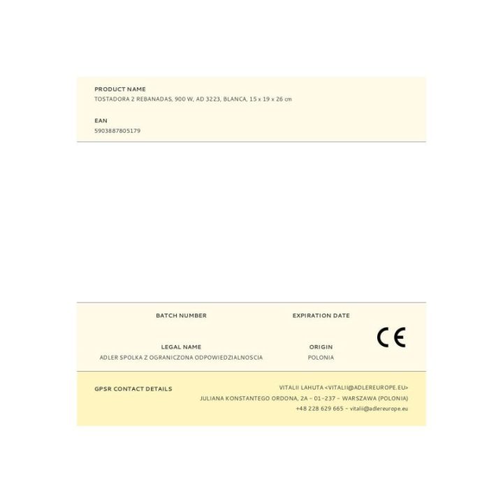 TOSTADORA 2 RANURAS AD 3223, BLANCA, 900 W | HogarLider
