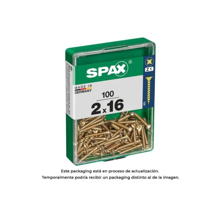 CAJA 100 unid. TORNILLO MADERA SPAX… · EL3-18324 | HogarLider