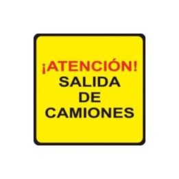 SEÑAL VIAL DE SALIDA CAMIONES, PVC, 70 x 50 cm | HogarLider