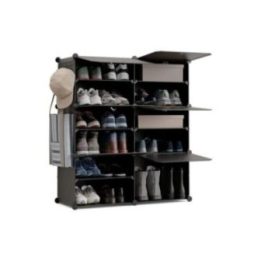 ZAPATERO MODULAR CUBE C6 NEGRO | HogarLider