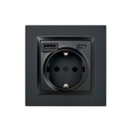 BASE ENCHUFE SCHUKO + USB A + C… · EL3-42042 | HogarLider