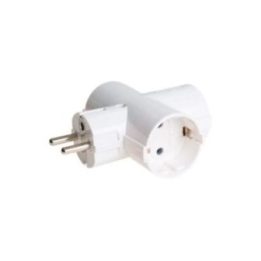 ADAPTADOR TRIPLE 2P+T SCHUKO 16 A 250 V~ BLANCO | HogarLider