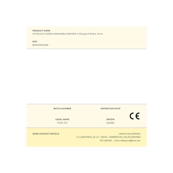 LATIGUILLO FLEXIBLE INOXIDABLE… · EL3-01629 | HogarLider