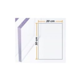 PLACA POLICARBONATO TRANSPARENTE 4mm - 20x30cm | HogarLider