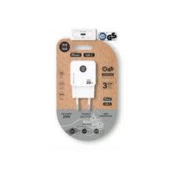 CARGADOR RÁPIDO GaN 20 W, USB-C, BLANCO | HogarLider