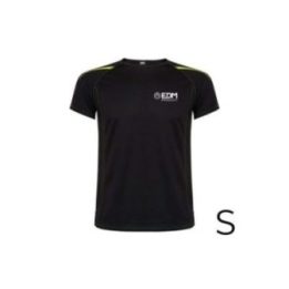 CAMISETA DEPORTIVA NEGRA TALLA-S ROLY | HogarLider