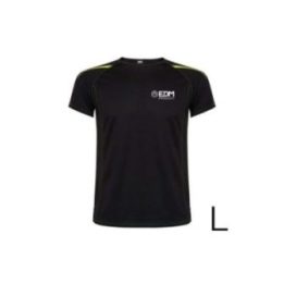 CAMISETA DEPORTIVA NEGRA TALLA-L ROLY | HogarLider