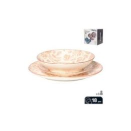 VAJILLA 18 PIEZAS, MODELO PROVENZA, BEIGE | HogarLider