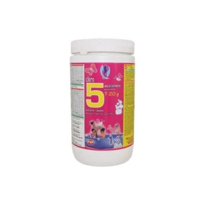 CLORO 5 ACCIONES EN TABLETAS, BOTE 1 kg