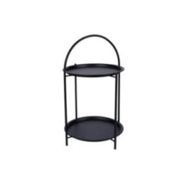 MESA AUXILIAR DE METAL NEGRO Ø40 x 66 cm | HogarLider