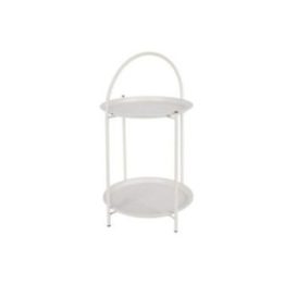 MESA AUXILIAR DE METAL BLANCO Ø40 x 66 cm | HogarLider