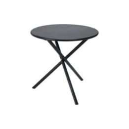 MESA DE ACERO PLEGABLE, NEGRA, Ø48 x 48 cm | HogarLider