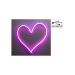 LUZ LED NEÓN DECORATIVA CORAZÓN, 32 x 34 cm | HogarLider