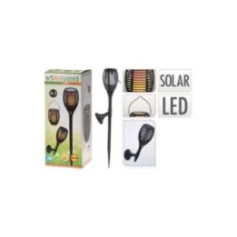 ANTORCHA SOLAR LED MULTIPOSICIÓN EFECTO FUEGO | HogarLider