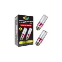 BOMBILLA TUBULAR ROJA MELATONINA E27 8 W, 2 uds | HogarLider