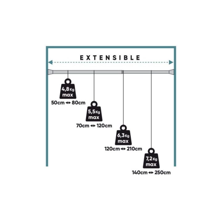 BARRA EXTENSIBLE MULTIUSO A PRESIÓN… · EL3-68706 | HogarLider