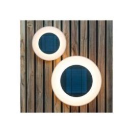 APLIQUE LED SOLAR WALLY 27, BLANCO, Ø27 x 5 cm | HogarLider