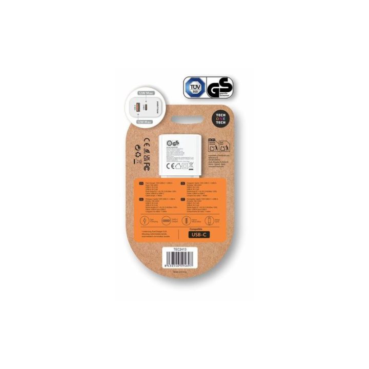 CARGADOR USB-C + USB-A, 12 W… · EL3-51346 | HogarLider