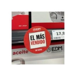 WOBBLER EL MÁS VENDIDO FONDO ROJO Ø10 cm | HogarLider