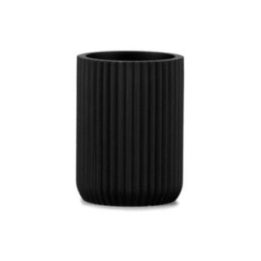 PORTACEPILLOS RESINA NEGRO MATE Ø7 x 9,5 cm | HogarLider