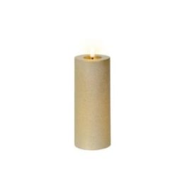 VELA DE CERA LED COLOR DORADO Ø7 x 19 cm | HogarLider