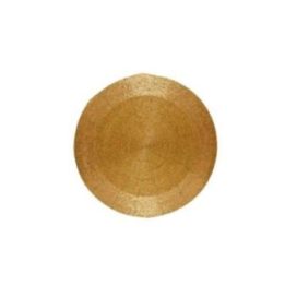 SALVAMANTEL REDONDO DORADO CON ABALORIOS, Ø35 cm | HogarLider