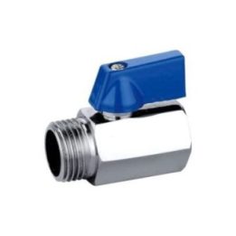 VÁLVULA ESFERA MINI M-H ½ pulg CON PALANCA AZUL | HogarLider