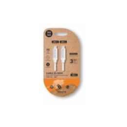 CABLE USB-C A USB-C 20-100 W 5 A, BLANCO, 1,5 m | HogarLider