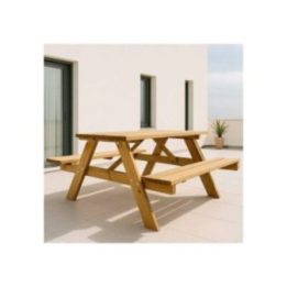 MESA PICNIC DE MADERA 177 x 152 x 71 cm | HogarLider