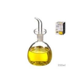 ACEITERA DE CRISTAL ANTIGOTEO ABOMBADA 250 ml | HogarLider
