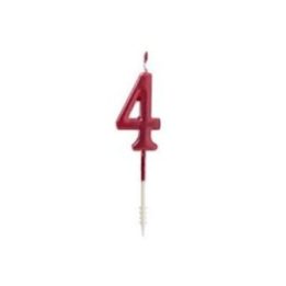 VELA ROJA BRILLANTE Nº 4 | HogarLider