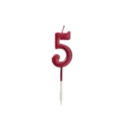 VELA ROJA BRILLANTE Nº 5 | HogarLider