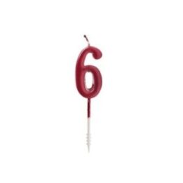 VELA ROJA BRILLANTE Nº 6 | HogarLider