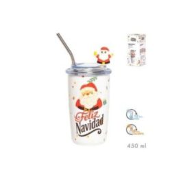 TAZA TERMO MODELO PAPA NOEL FELIZ NAVIDAD 450 ml | HogarLider