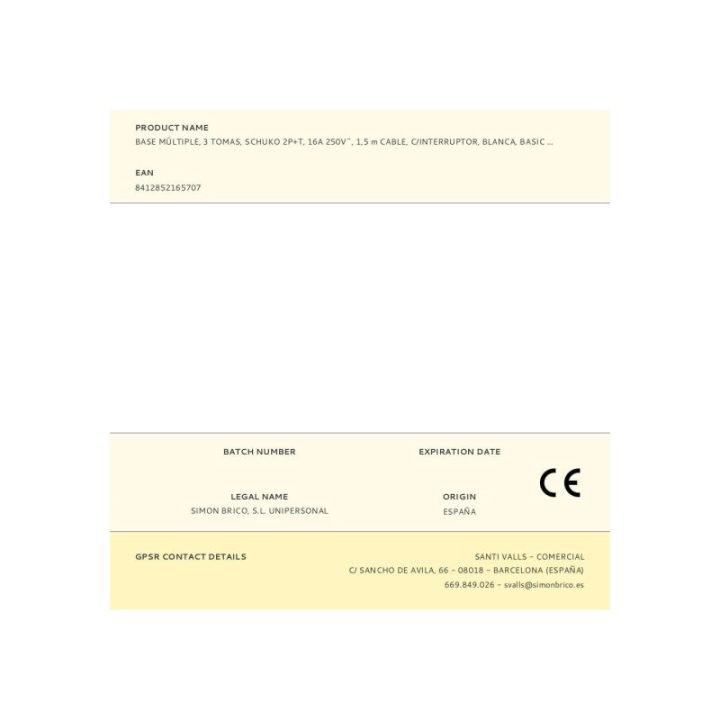 BASE MÚLTIPLE, 3 TOMAS, SCHUKO… · EL3-41052 | HogarLider