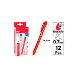 BOLÍGRAFO BORRABLE ROJO, 12 uds, BLISTER | HogarLider