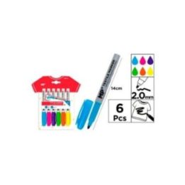 MARCADORES DE COLORES TEXTIL, 6 uds, BLISTER | HogarLider