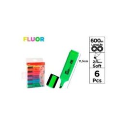 FLUORESCENTES DE COLORES FLUOR, 6 uds, BLISTER | HogarLider