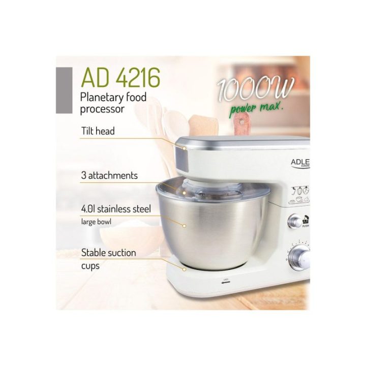 BATIDORA AMASADORA AD4216, BLANCA, 1000 W, 4 L | HogarLider